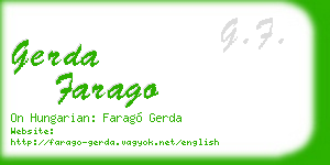 gerda farago business card